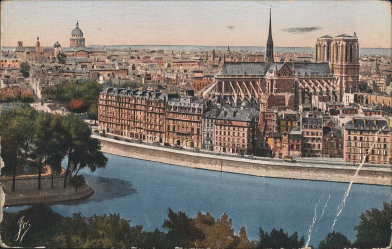 Paris, The Seine and Notre-Dame Cathedral France
