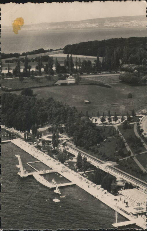Thonon-les-Bains, Lake Geneva, Swiss Coast Aerial View France