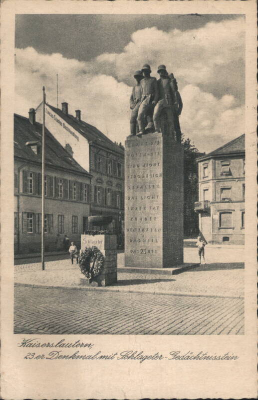 Kaiserslautern, 23.er Denkmal mit Schlageter-Gedächtnisstein Germany