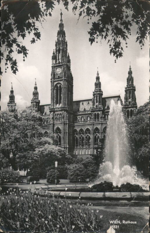 Wien Rathaus City Hall Fountain Vienna Austria