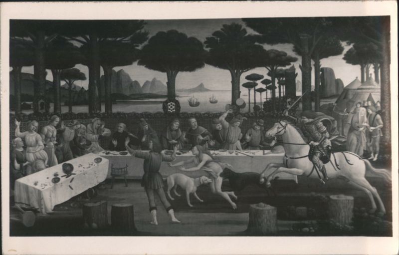 Botticelli - La Historia de Nastagio (Cuadro 3º) Art
