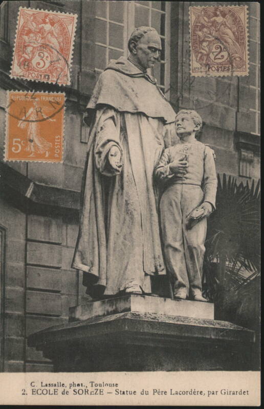 Statue of Père Lacordaire by Girardet, Ecole de Soreze France