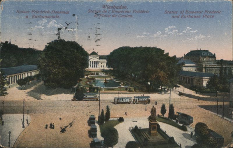 Wiesbaden: Emperor Frederic Monument, Kurhausplatz Germany