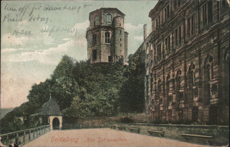 Heidelberg Castle Garden with Tower Germany
