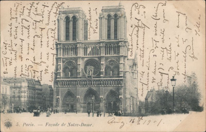 Notre-Dame Cathedral Façade, Paris France