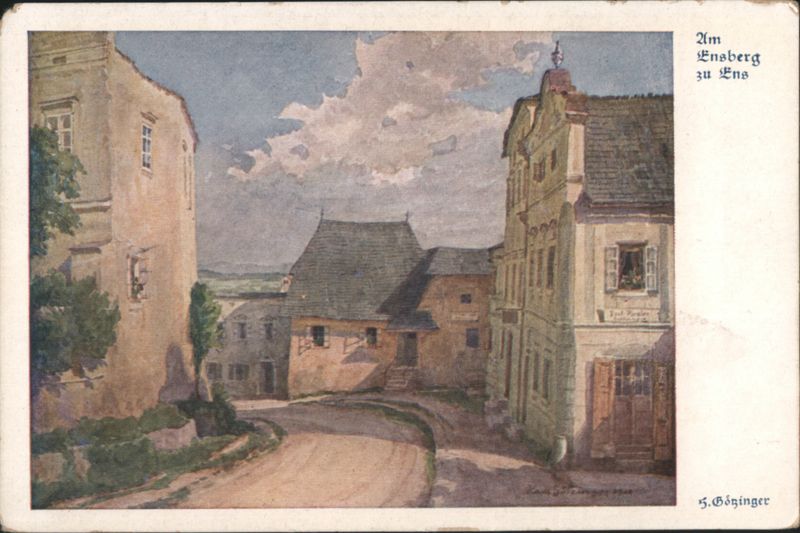 Am Ensberg zu Ens - Hans Gözinger Watercolor Austria