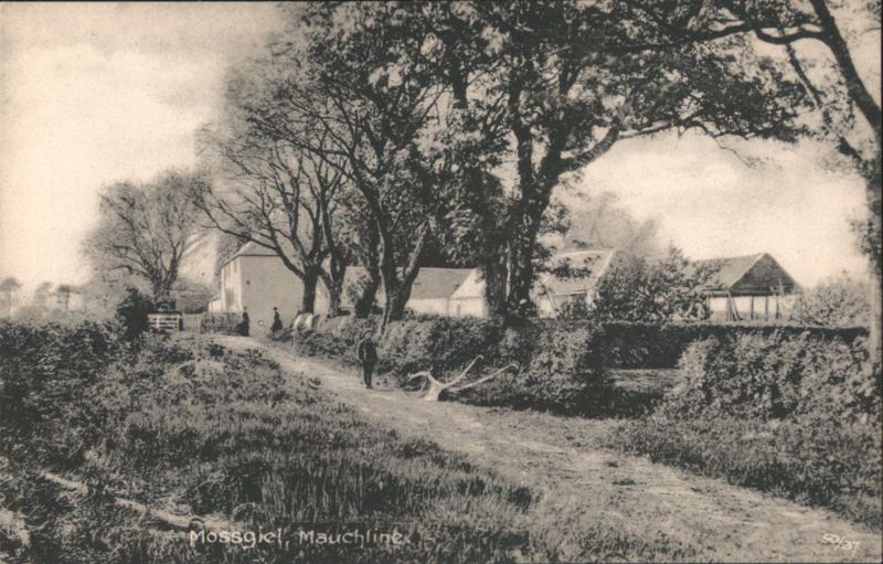 Mossgiel, Mauchline - Rural Path, Figures & Buildings Scotland