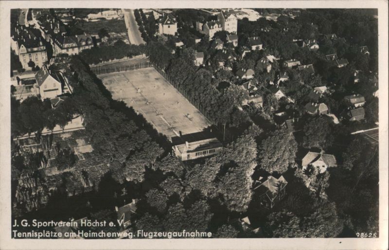 J. G. Sportverein Höchst Tennisplätze am Heimchenweg Aerial Germany