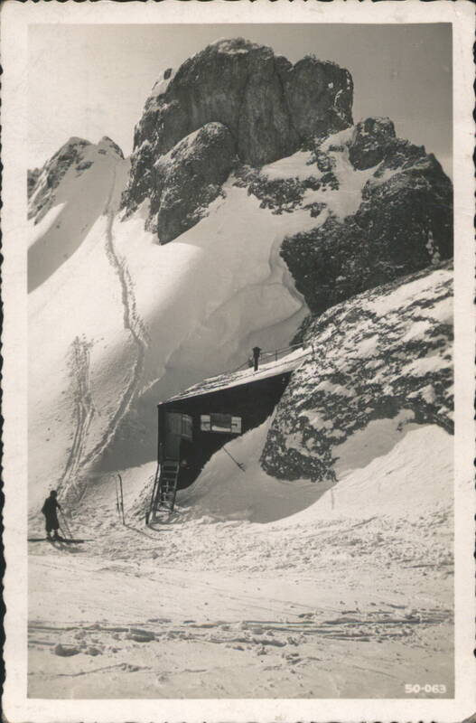 Capanna Marmolada, Monte Serauta, Skiers in Snow Italy