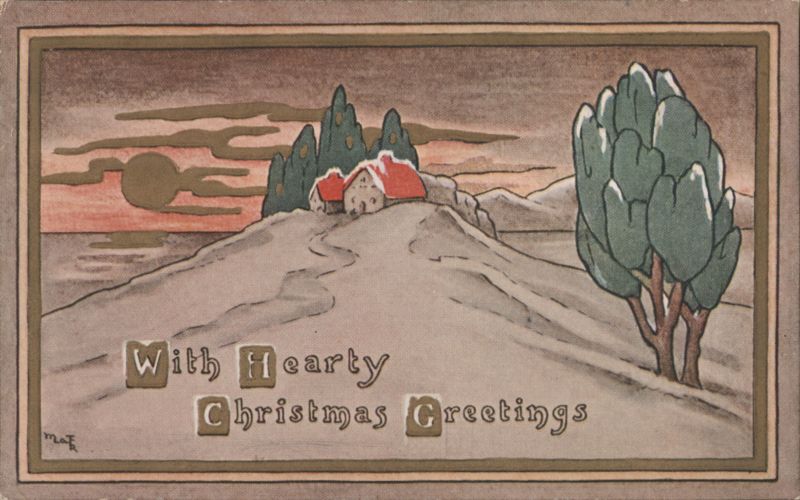 With Hearty Christmas Greetings, Winter Landscape MaF