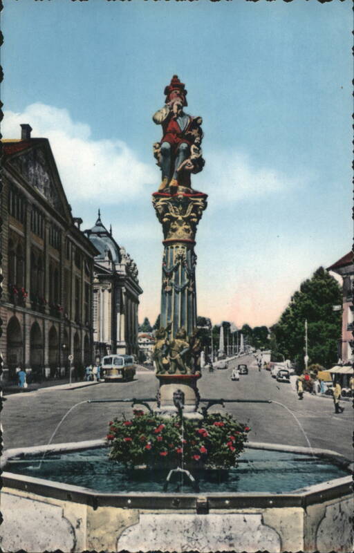 Bern Kindlifresserbrunnen Ogre Fountain Street Scene Switzerland