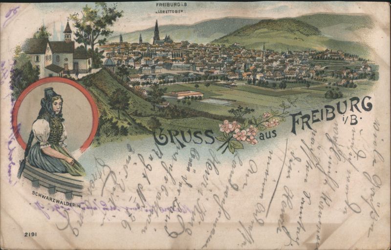 Gruss aus Freiburg i.B. Lorettoberg, Schwarzwälderin Freiburg im Breisgau Germany