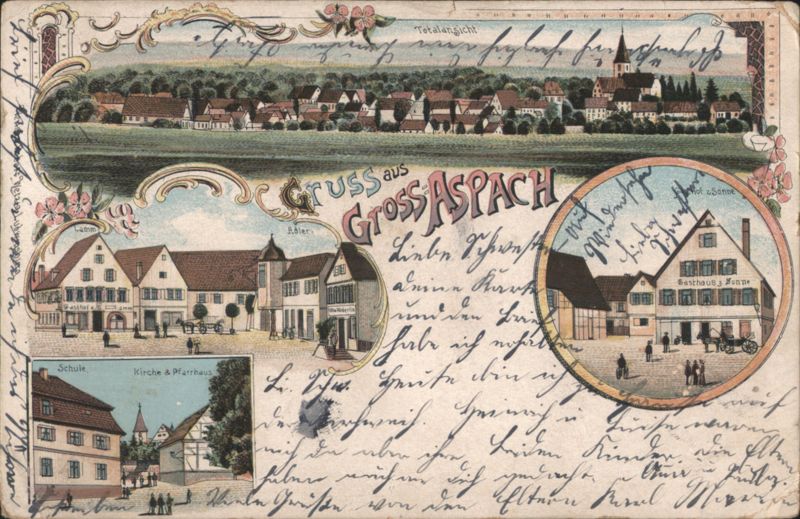 Gruss aus Gross Aspach, Town Views Germany