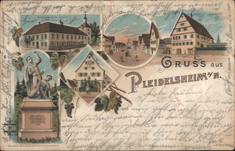 Pleidelsheim, Brauerei zum Lamm, Rathaus, Gasthof Hirsch Germany