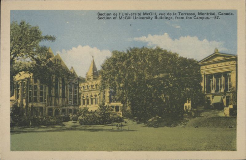 McGill University Buildings from Campus, Montréal, Canada QC