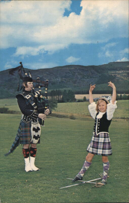 Pitlochry's Pipe Major and Highland Dancer, Scotland