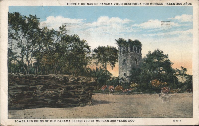 Tower & Ruins of Old Panama Destroyed by Morgan
