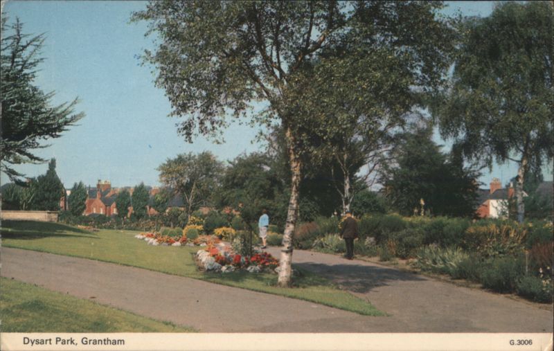 Dysart Park, Grantham - Flower Beds & Walking Path United Kingdom