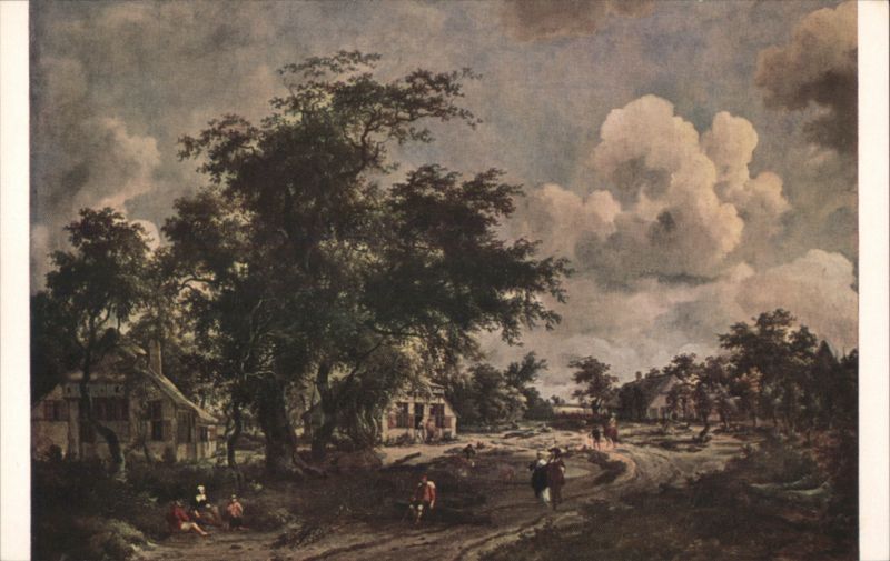 A View on a High Road by Meindert Hobbema Advertising Reproductions