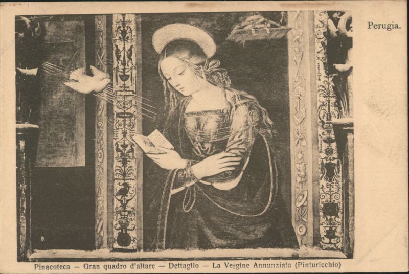 Pinturicchio, Annunciate Virgin, Altarpiece Detail, Perugia