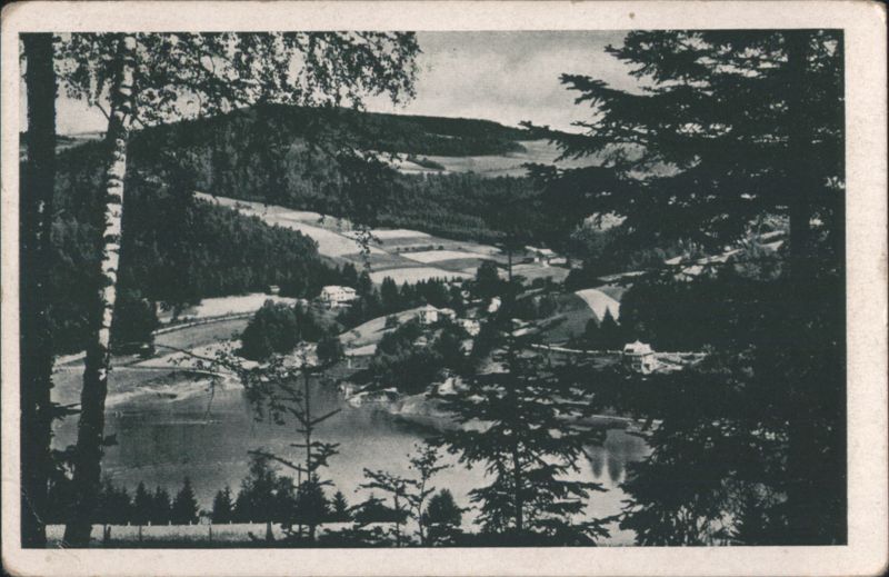 KLEIN BISTRITZ BYSTŘIČKA Lake Mountain Landscape Bystřička Czechoslovakia
