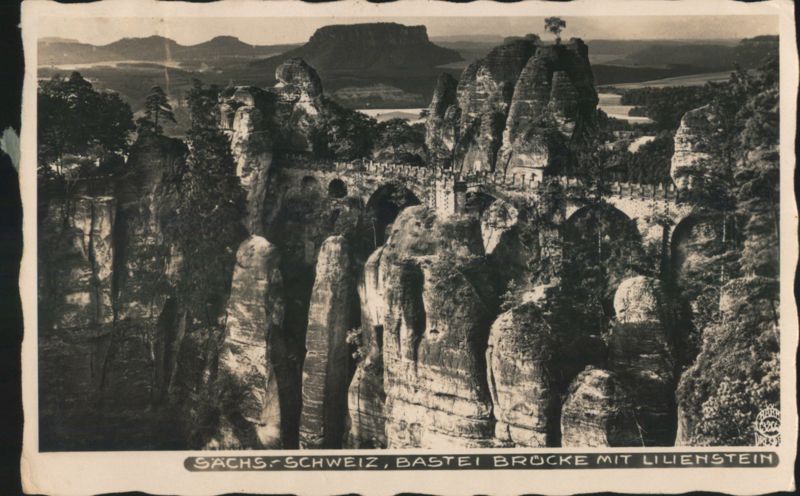 Sachs-Schweiz Bastei Brücke mit Lilienstein Germany