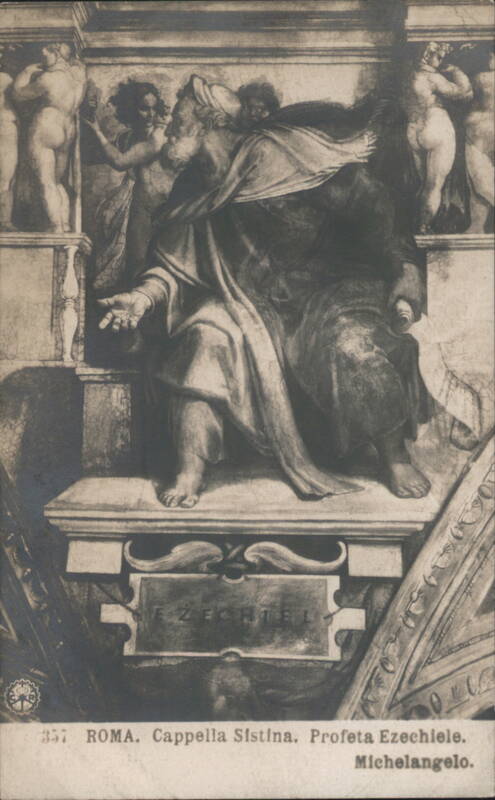 Profeta Ezechiele, Sistine Chapel, Michelangelo Rome Italy