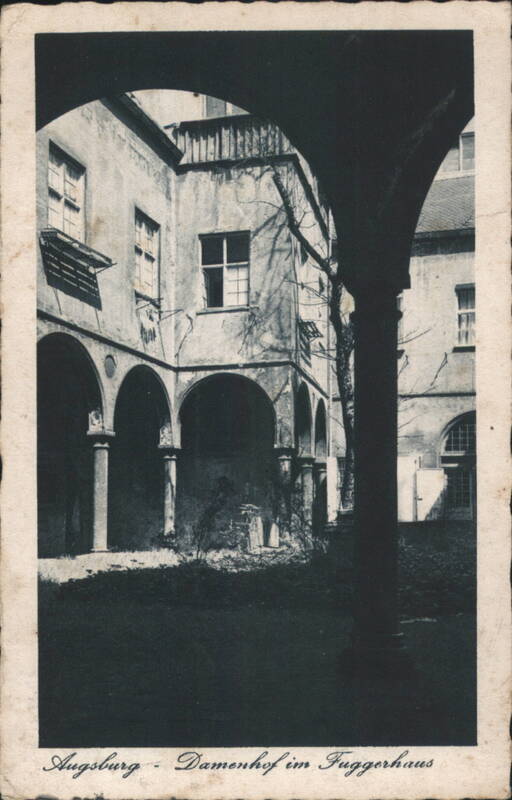 Augsburg Damenhof im Fuggerhaus Courtyard Arches Germany