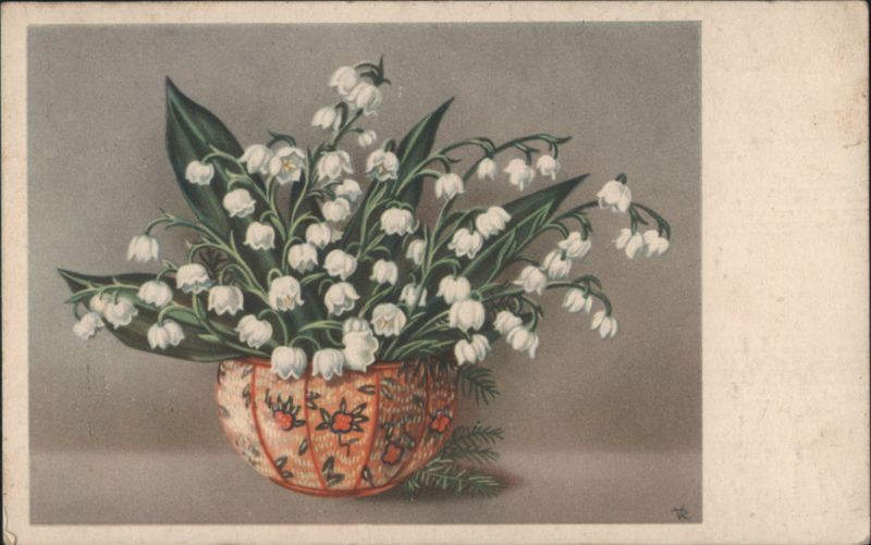 Lily of the Valley Flowers in Decorative Basket