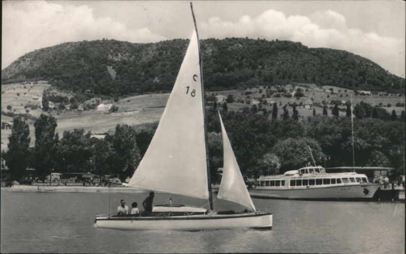 Sailboat C 18 & Passenger Boat, Badacsony Hungary Fővárosi Fotó V.