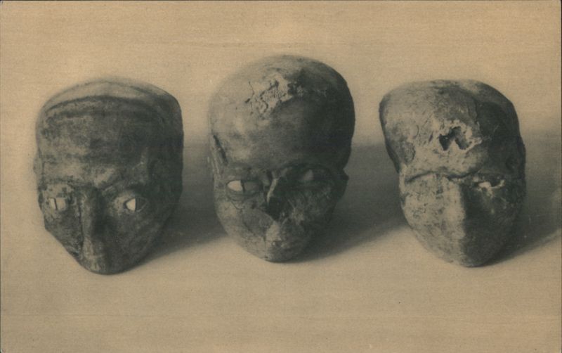 Neolithic Jericho Portrait Heads, Plaster over Skulls Palestine