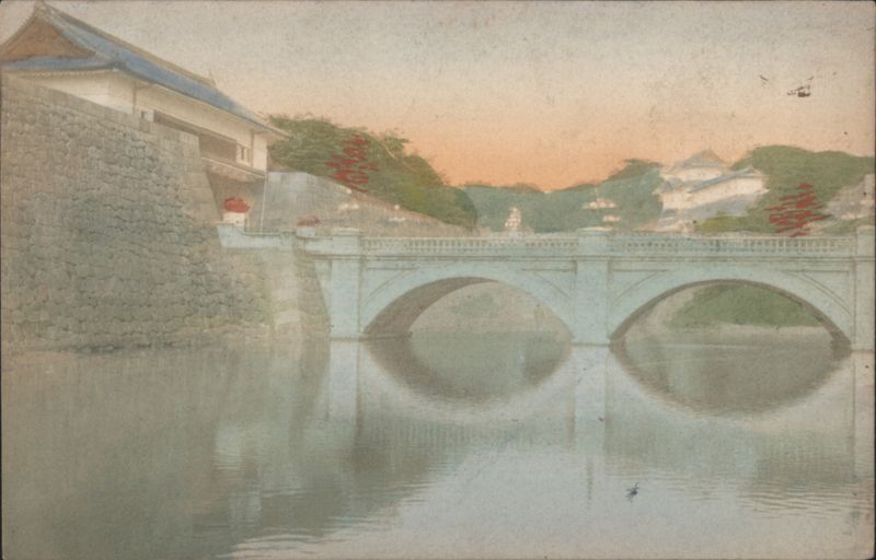 Double Arch Bridge, Japanese Castle Moat Asian