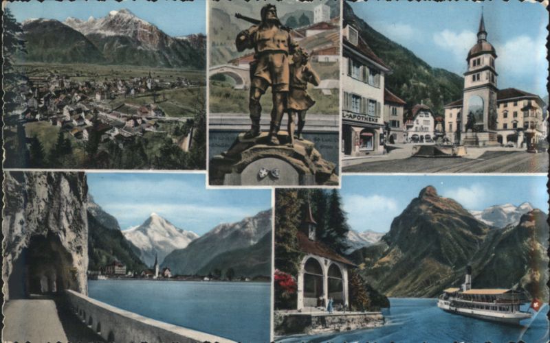 Altdorf, Axenstrasse und Tellskapelle Switzerland