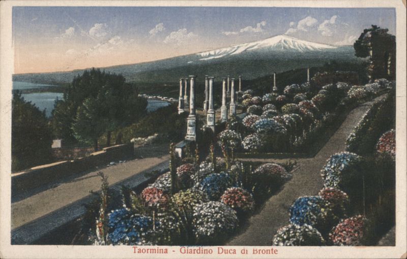 Taormina - Giardino Duca di Bronte, Mount Etna View Italy