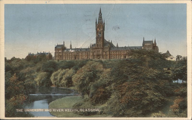 University and River Kelvin, Glasgow Scotland