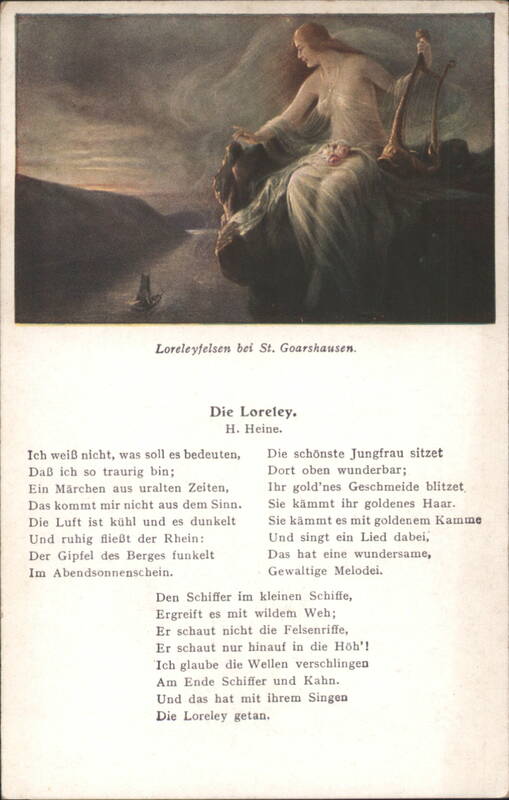 Loreley Rock, St. Goarshausen, Heinrich Heine Poem Germany