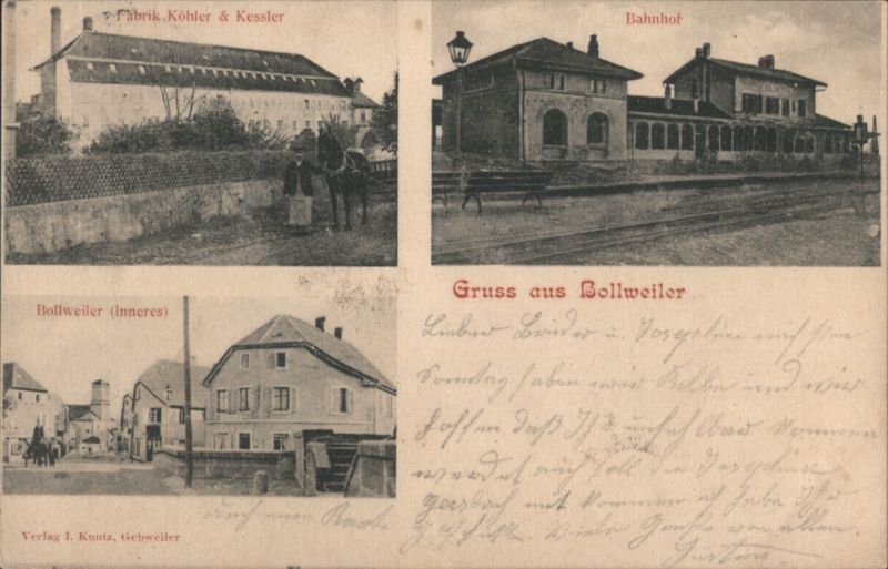 Bollwiller Views: Köhler & Kessler Factory, Train Station, Street France