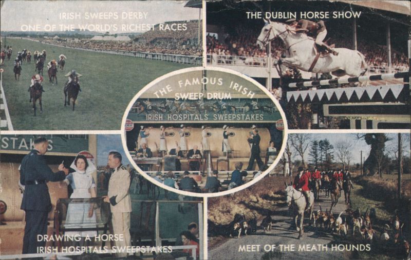 Irish Sweepstakes, Horse Racing, Dublin Horse Show, Meath Hounds Ireland