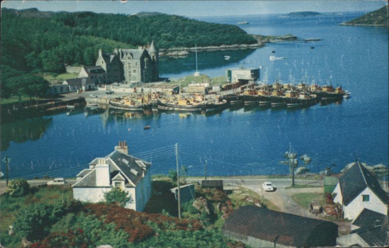 Lochinver Harbor, Fishing Boats & Inver Lodge Hotel Scotland