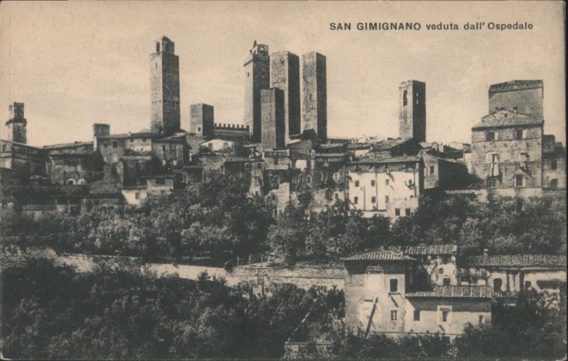 San Gimignano, View from the Hospital Italy