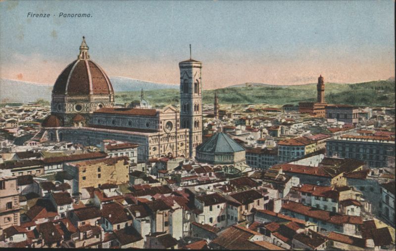 Firenze Panorama - Duomo and Giotto's Campanile Florence Italy