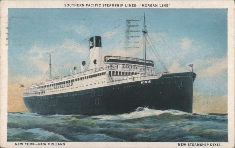 Southern Pacific Steamship Lines - Morgan Line - DIXIE
