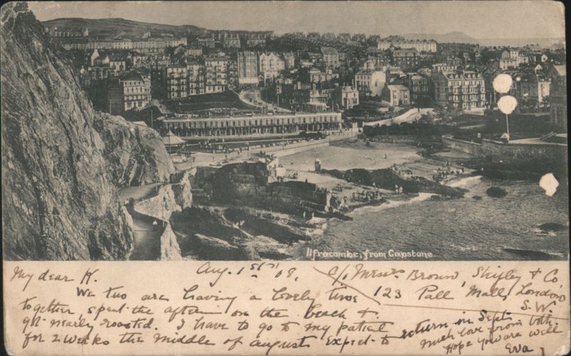 Ilfracombe from Capstone, Coastal Town View United Kingdom