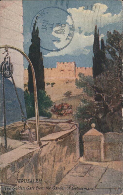 Golden Gate from Garden of Gethsemane, Jerusalem Israel