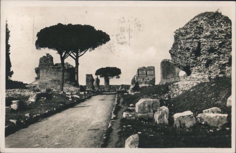 Appian Way Ruins & Trees, Rome Italy