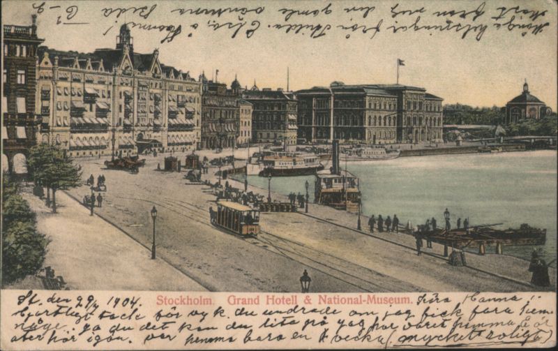 Grand Hotell & National-Museum, Stockholm Street Scene Sweden