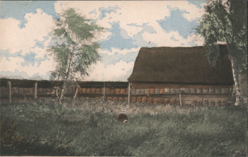 Rural Bee-Shelter with Thatched House, Niedersachsen Germany