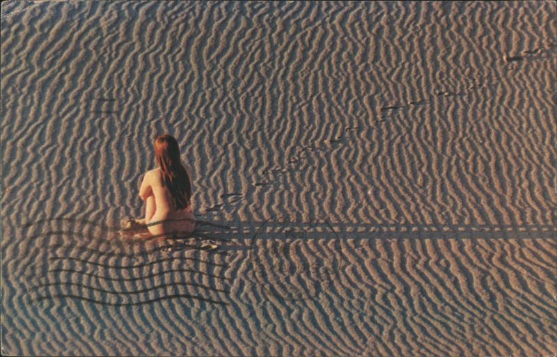 FUN IN THE SUN Cape Cod Sand Dunes Woman Massachusetts