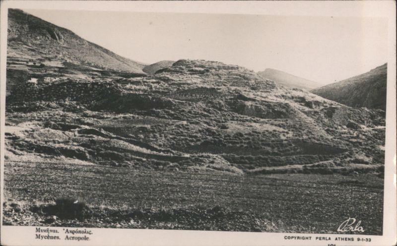 Mycenae Acropolis Landscape View Greece Greece, Turkey, Balkan States