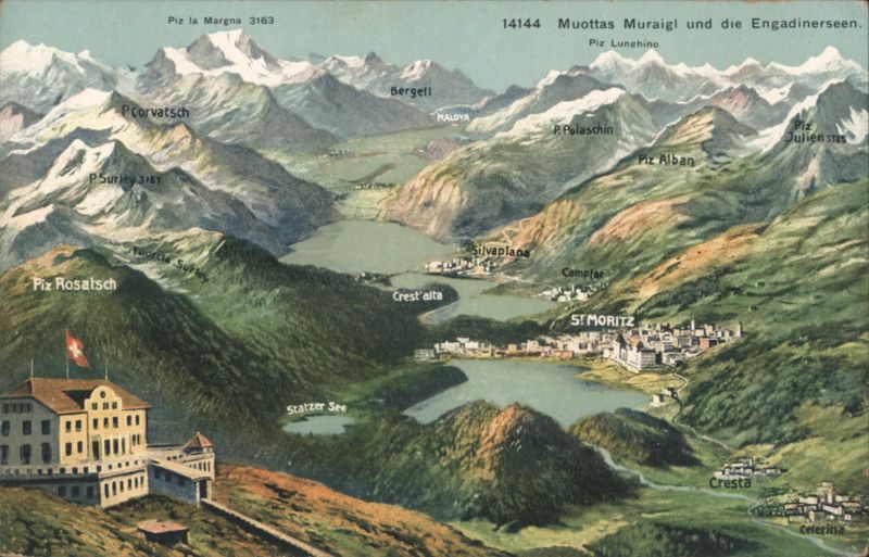 Muottas Muragl und die Engadinerseen, St. Moritz Switzerland